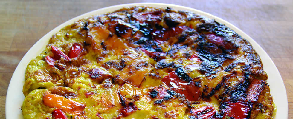 Omelett mit Cornelio und Scamorza-Käse